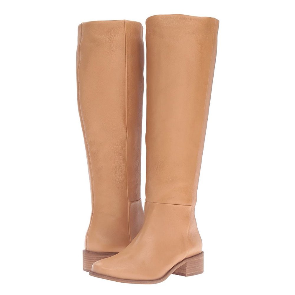 Corso Como Beautiful Light Tan Leather Garrison Riding Boot - Size 9.5 fits 9